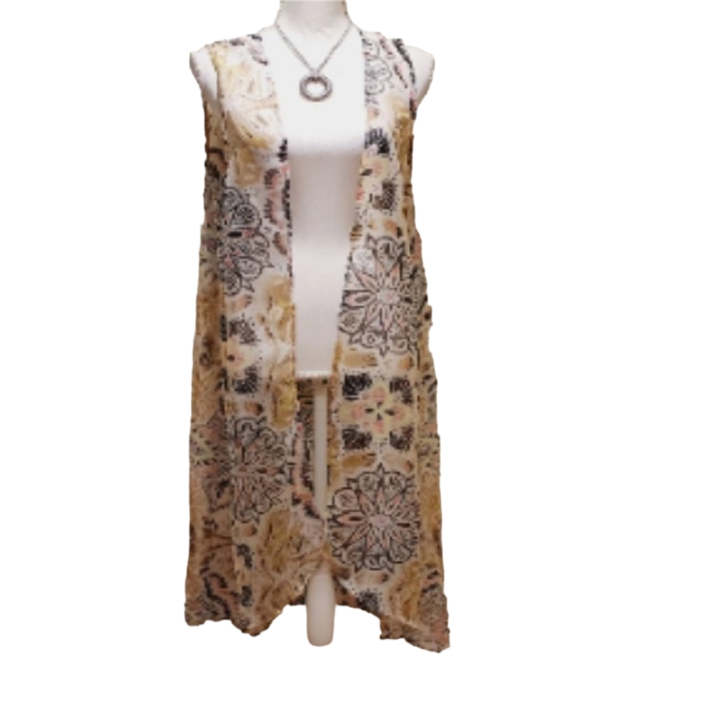 Cejon Sheer multi color kimono tunic one size fits most